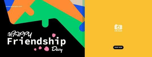 Happy friendship day greeting design for advertisement, banner, background, poster vector