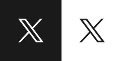 Twitter New x logo design. Twitter x Rebranding vector