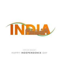 15th August Indian Independence Day 76th Celebration vector