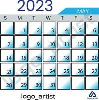 may 2023 calender vector template