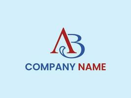 ab modern uniqe letter logo vector template