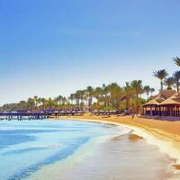 Beautiful beach coast in the Red Sea, Egypt. Summer landscape. Travel holiday background photo