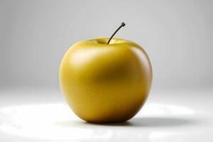 Yellow fresh apple, isolated photo