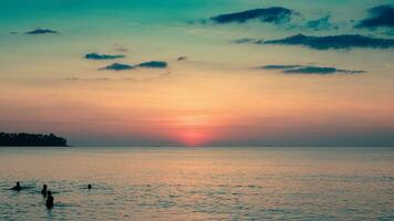 the beach in Phuket thailand,sunset photo