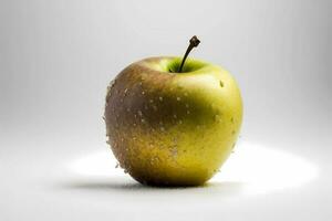 Yellow fresh apple, isolated photo