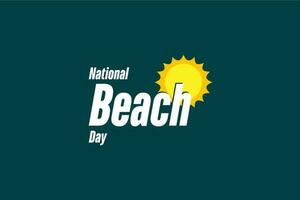 national beach day background template Holiday concept vector