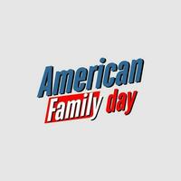 american family day background template Holiday concept vector