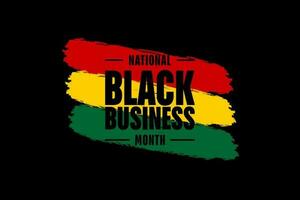 National Black Business Month... vector