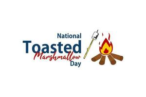 national toasted marshmallow day vector