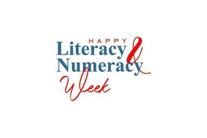 literacy and numeracy week vector