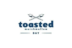 national toasted marshmallow day vector