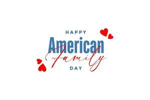 american family day background template Holiday concept vector