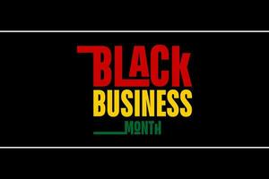 National Black Business Month... vector