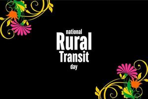 national rural transit day vector