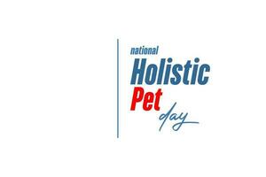 nacional holístico mascota día antecedentes modelo fiesta concepto vector