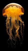 vistoso Medusa con luz de sol resplandeciente mediante agua, generativo ai foto