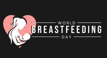 World breastfeeding week vector