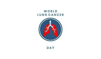dia mundial del cancer de pulmon vector