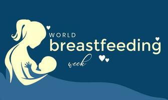 World breastfeeding week vector