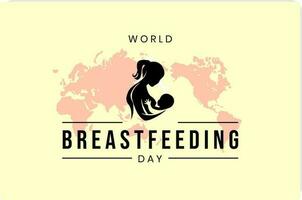 World breastfeeding week vector