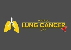 world lung cancer day vector