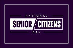 national senior citizens day ... vector