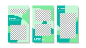 Green flat color presentation background template set. Minimalist shape design. For banners, flyers, posters, flyers. Vector eps 10.