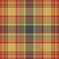 Red blue tartan fabric texture seamless pattern. Vector illustration.