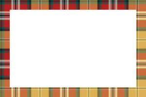 Rectangle frame vector vintage pattern design template. Border designs plaid fabric texture. Scottish tartan background for collage art, gif card, handmade crafts.