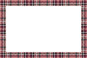 Vintage frame vector. Scottish border pattern retro style. Tartan plaid ornament. vector