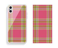 Mobile phone cover design. Template smartphone case vector pattern.