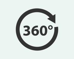 360 degree view vector icon. Signs and symbol for websites, web design, mobile app.