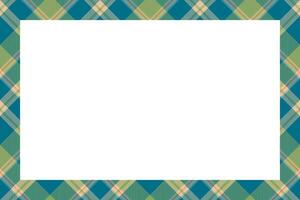 Vintage frame vector. Scottish border pattern retro style. Tartan plaid ornament. vector