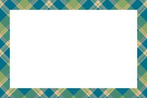 Vintage frame vector. Scottish border pattern retro style. Tartan plaid ornament. vector