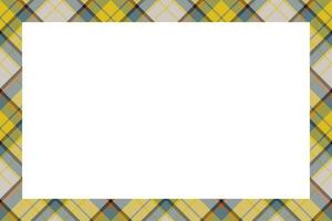Vintage frame vector. Scottish border pattern retro style. Tartan plaid ornament. vector