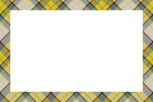 Vintage frame vector. Scottish border pattern retro style. Tartan plaid ornament. vector