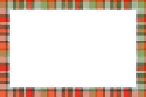 Vintage frame vector. Scottish border pattern retro style. Tartan plaid ornament. vector