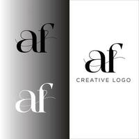 af inicial letra logo diseño vector