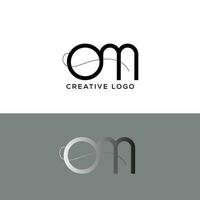 diseño de logotipo de letra inicial om vector