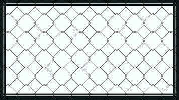 Wire mesh design illustration, like fence with black frame isolated on white background. Can be used for decoration or backdrop vector