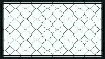 Wire mesh design illustration, like fence with black frame isolated on white background. Can be used for decoration or backdrop vector