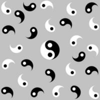 antecedentes ilustración con yin y yang icono diseño. bueno y mal icono para equilibrado vida. lata ser usado para pared decoración o envase vector