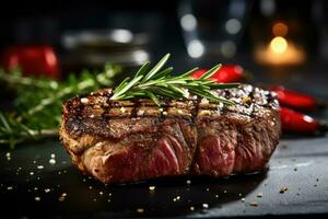 stock photo of steak food food photography studio light AI Generated