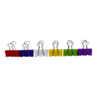 Colorful Binder Clip Cutout Metal Stationary png