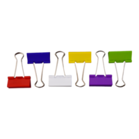 Colorful Binder Clip Cutout Metal Stationary png
