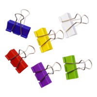 Colorful Binder Clip Cutout Metal Stationary png