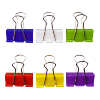 Colorful Binder Clip Cutout Metal Stationary png