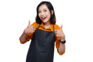 Asian woman thumbs up png