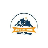 moderno aventuras logo plantilla, con retro y Clásico concepto diseño vector