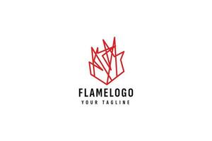 fuego logo vector icono ilustración